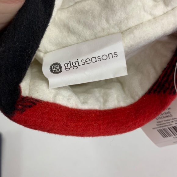 Dog Cat Paw red plaid Holiday Christmas Stocking & 2 Animal photo frame ornament - Picture 12 of 16